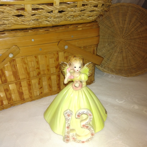 Angel Figurine with Number 3 - Picture 2 of 6